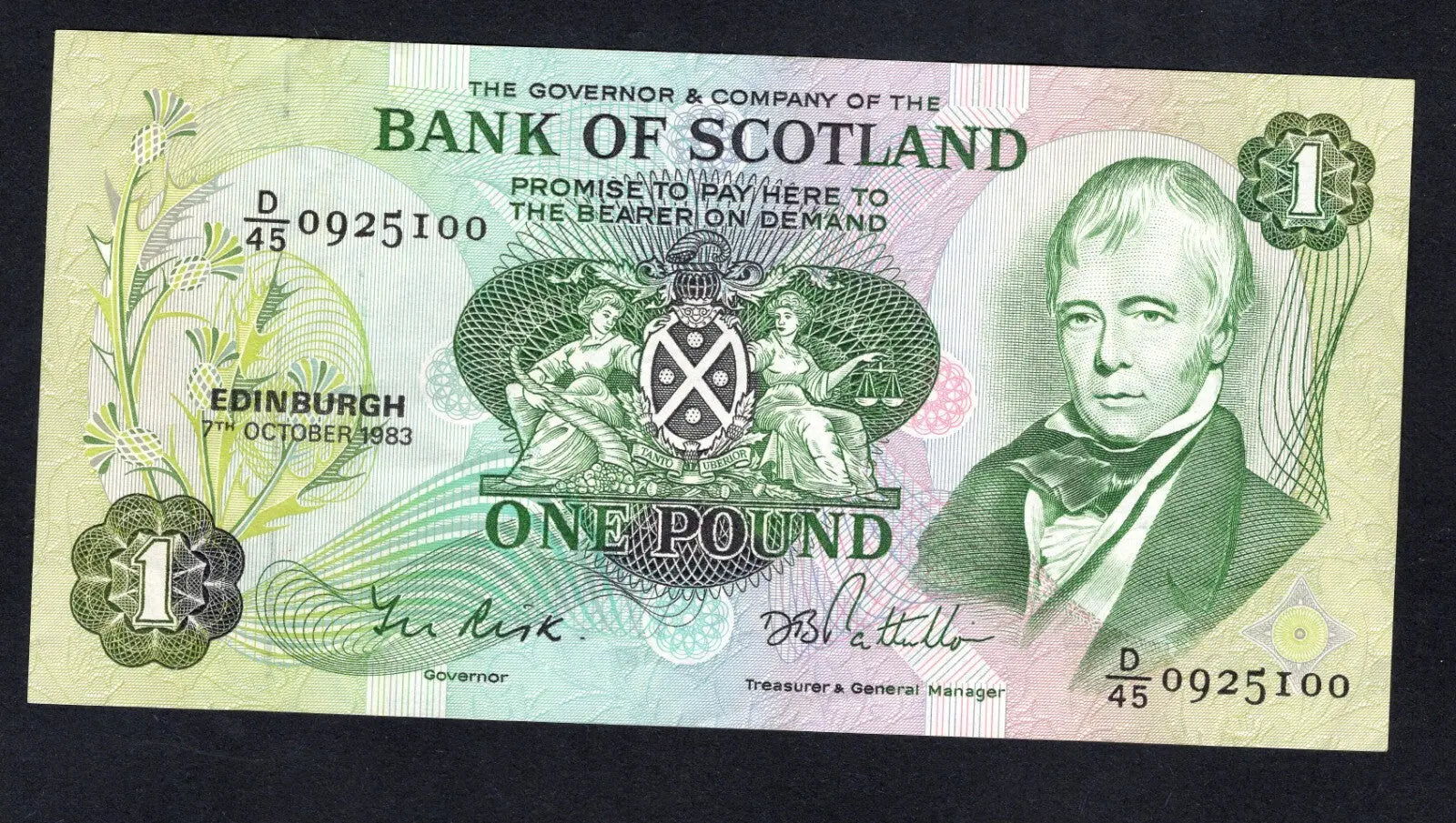 BANK OF SCOTLAND £1  Banknotes 1970/88 choose Year & Prefix See Menu/REF D6