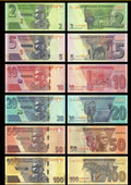 Zimbabwe complete set ($2 to $100) 2019-2020 P-NEW UNC