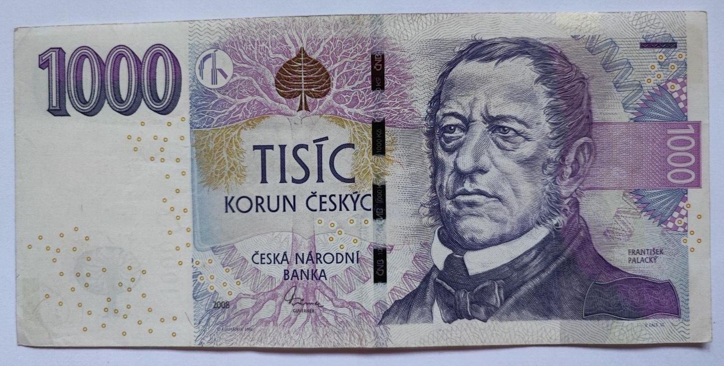 CZECH REPUBLIC 1000 KORUN (P18) 2008 Very Fine - worldbanknote