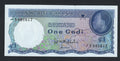 Front of BANK Of GHANA 1 CEDI 1965  UNC/F10