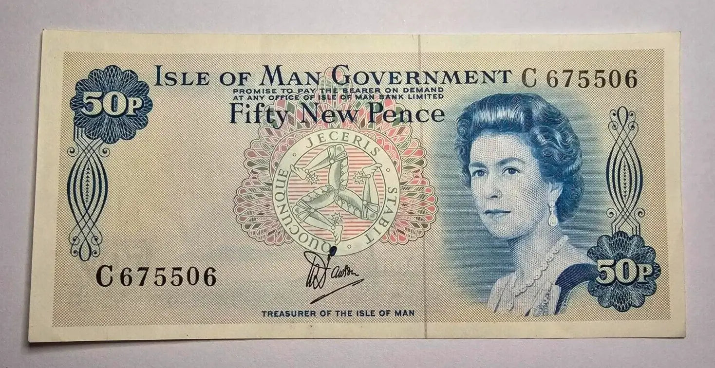 Isle of Man 50p pence  very fine 1979 EF/AU / ref d2