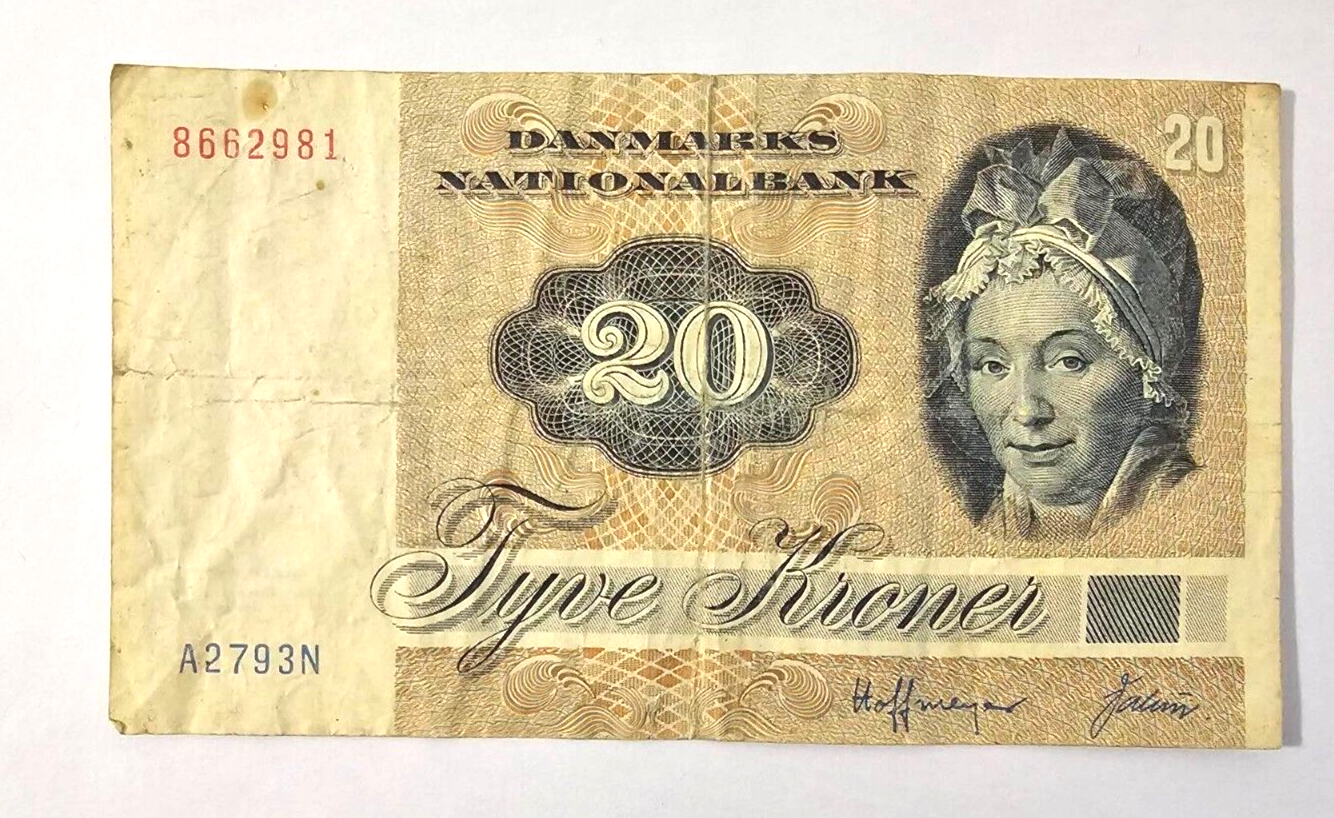DENMARK 20 Kroner Circulated Banknote/ref d2 - worldbanknote