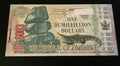 Zimbabwe 1 Dumillillion Dollars Gold Foil Banknote 100 Trillion Series