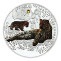 Art Ornaments Endangered Animal Species Amur Leopard Silver Plated Coins