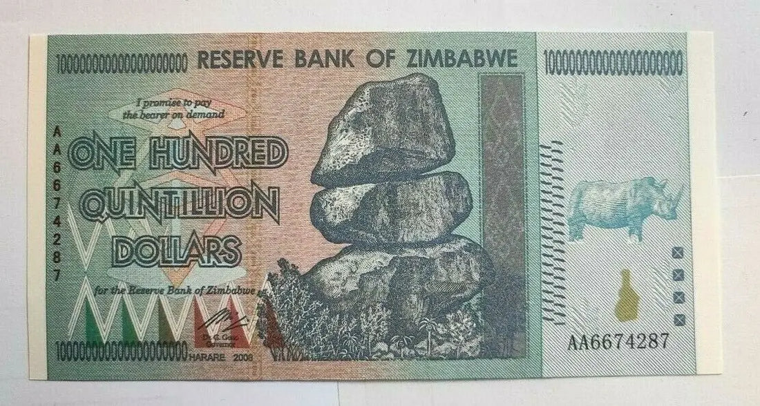 Zimbabwe 100 Quintillion Dollars Banknote/Non Currency/Fantasy Note