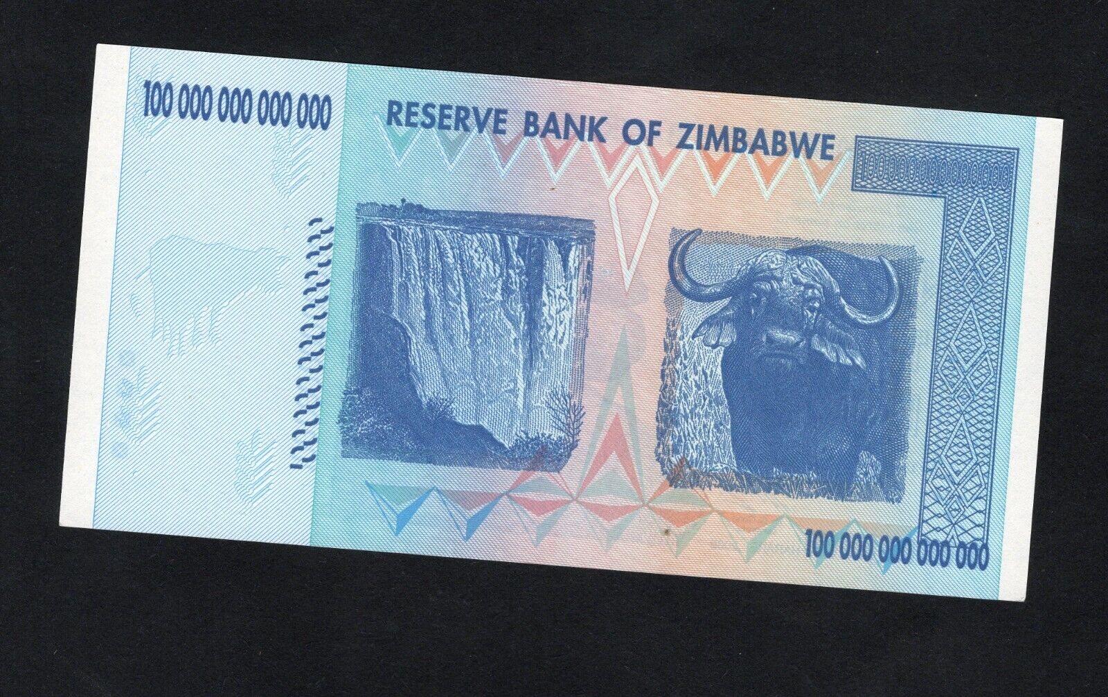 Zimbabwe 100 Trillion Dollar banknote. Genuine, UNC AA Serial Number UV checked! - worldbanknote