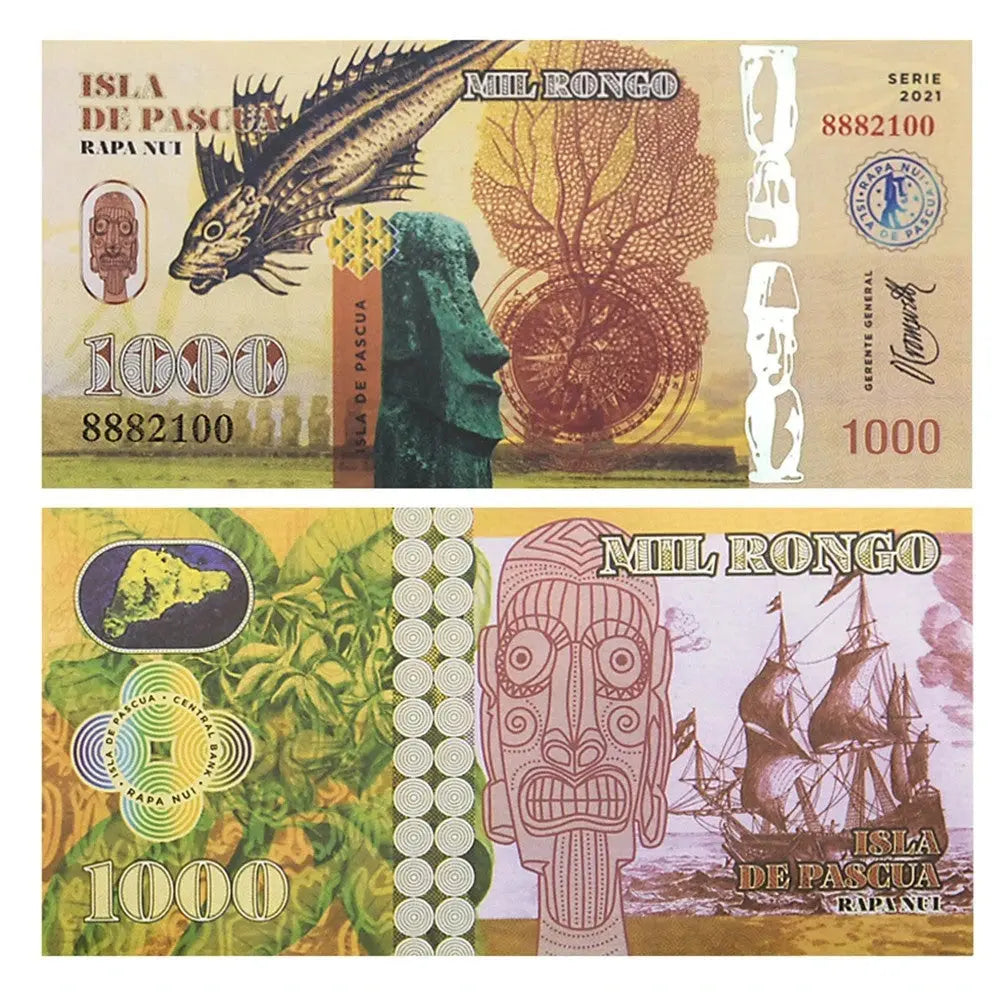 6xIsla De Pascua Rongo Banknotes  500, 1000, 2000, 5000, 10000, 50000 Fantasy/w1