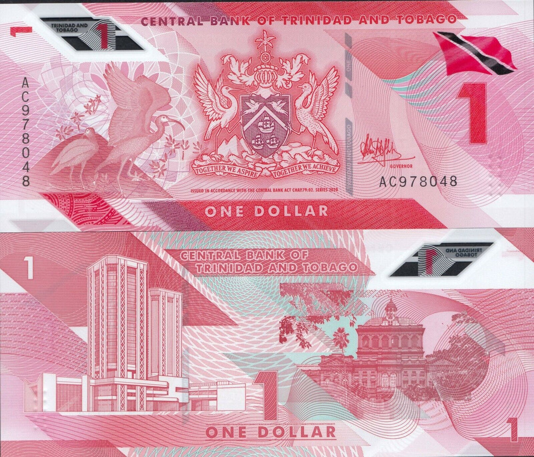 TRINIDAD & TOBAGO 1 DOLLAR (P NEW) 2020 (2021) POLYMER UNC - worldbanknote