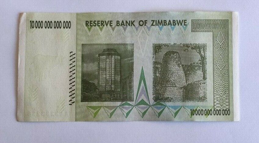 Zimbabwe 10 Trillion Dollars 2008 AA prefix in very fine condition - worldbanknote