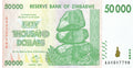 Zimbabwe 50000 Dollars 2008 P-74 Banknotes used - worldbanknote