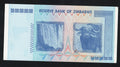 back of Zimbabwe 100 Trillion Dollar banknote. Genuine, AUNC AA Serial Number UV checked