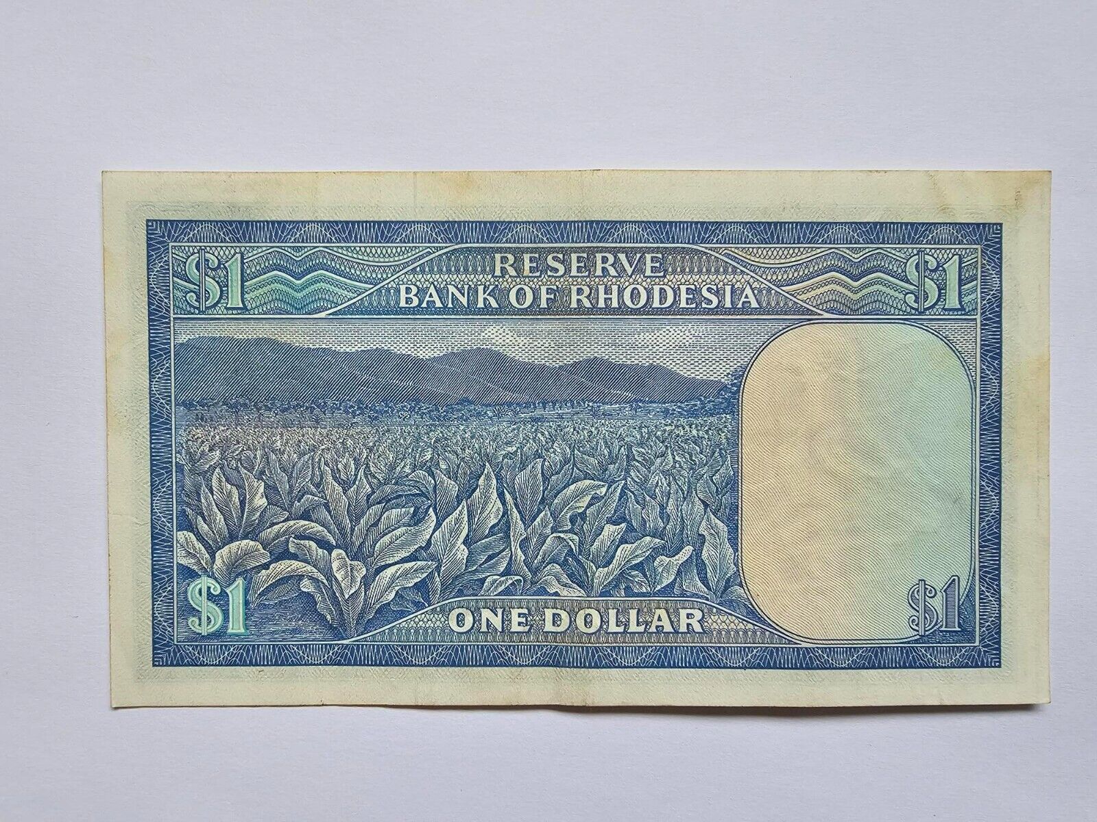 1979 RHODESIA (ZIMBABWE) 1 OLD RHODESIAN DOLLAR BANKNOTE AFRICA USED - worldbanknote