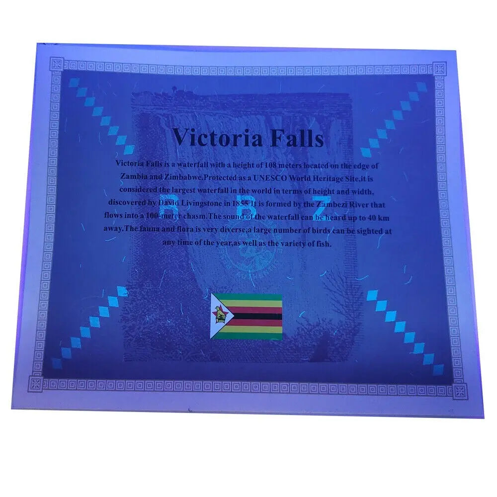 Zimbabwe Nonillon Containers Scroll Banknote 54 Zero Paper Money With UV