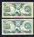 back of Bank of  scotland one pound 1970/1983  AUNC/D15