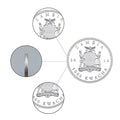 Souvenir Gifts Endangered Animal Species asia elephant  Silver Plated Coin