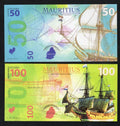 Netherlands Mauritius 50,100,500,1000 Gulden POLYMER Fantasy Banknotes  /w2