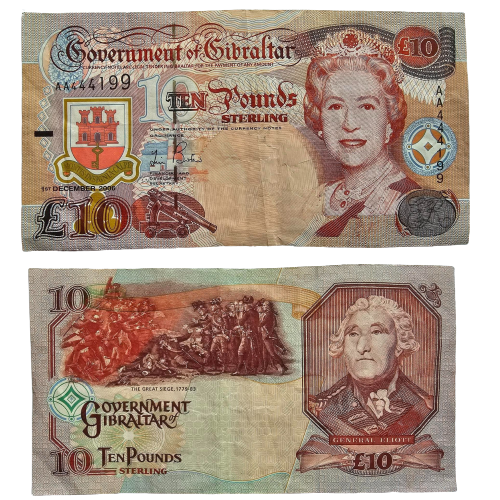 Gibraltar 10 Pounds 2006 P-32 Fine Qn. Elizabeth II - worldbanknote