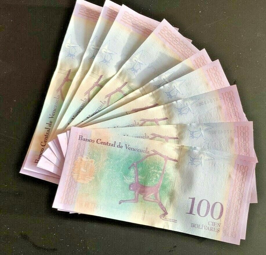 VENEZUELA 100 BOLIVARES 2018 P NEW BUNDLE 10 PCS UNC condition - worldbanknote