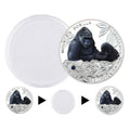 Endangered Animal Species Zambia Mountain Gorilla Silver Plated Coins - worldbanknote