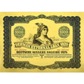 1924 German Bond $1000 Gold Foil Banknote with UV and Serial Number Gifts