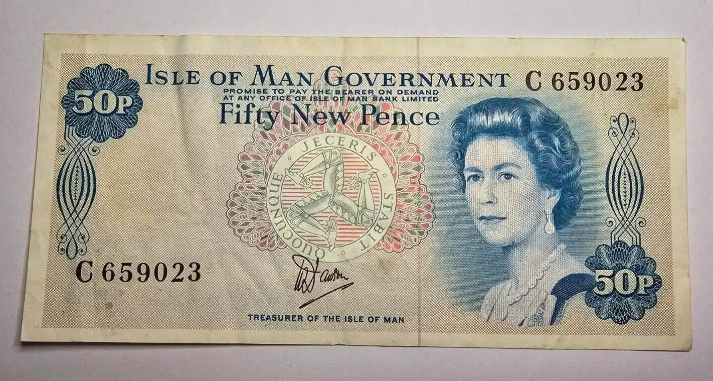 Isle of Man 50p pence  very fine 1979 / ref d24