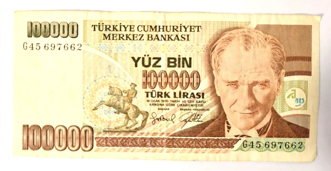 Turkey 100000  Lira Very Fine/ref d2