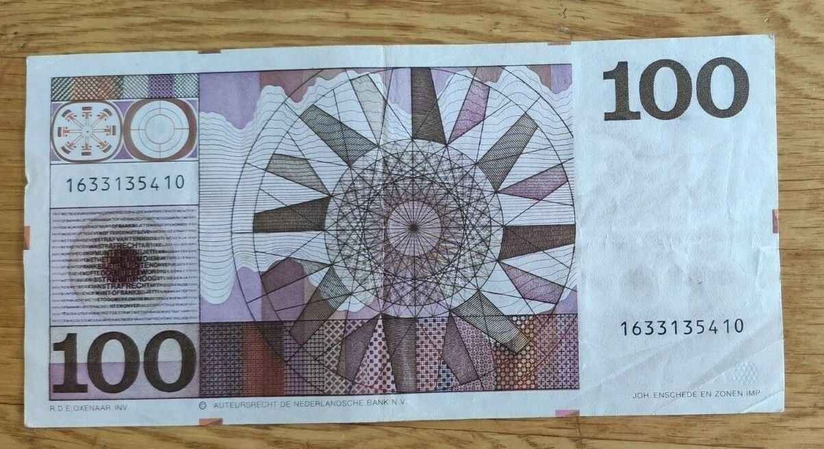 1970 Netherlands 100 Guilder Gulden - Michiel De Ruyter - worldbanknote