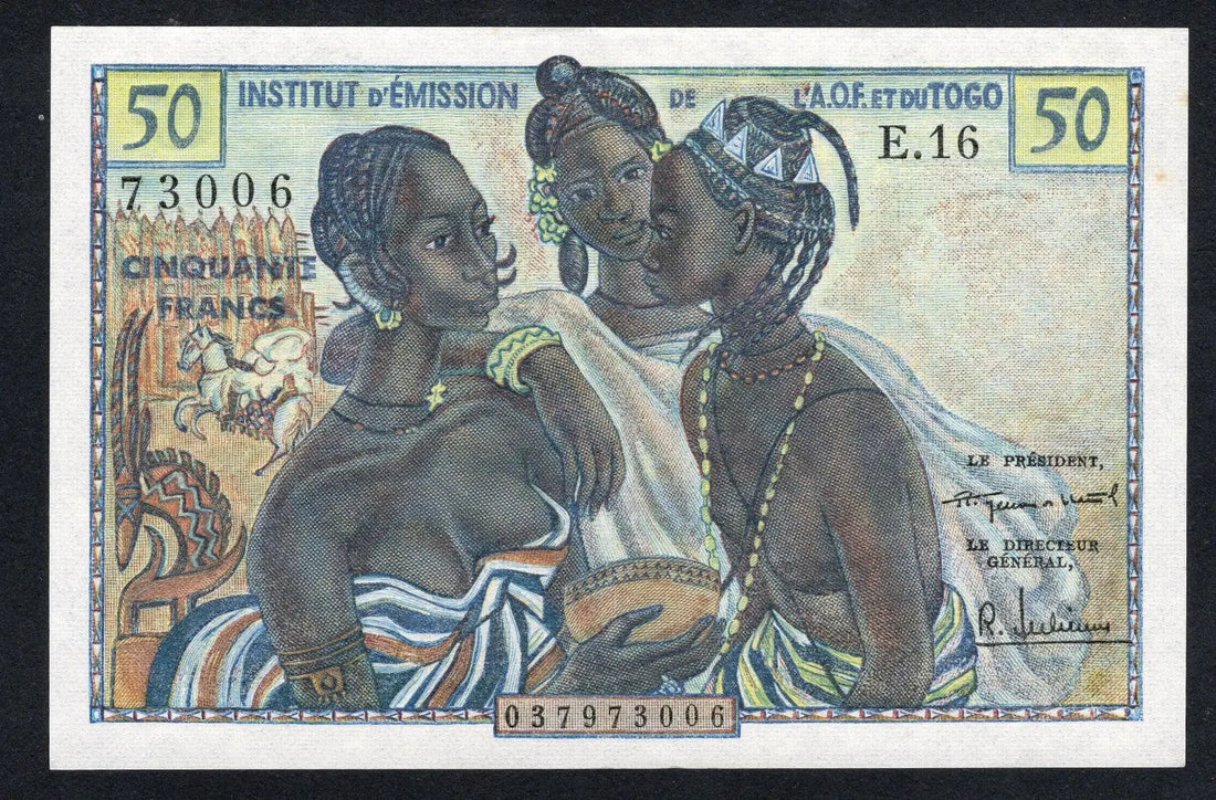 front of French West Africa / Togo 50 Francs 1956 