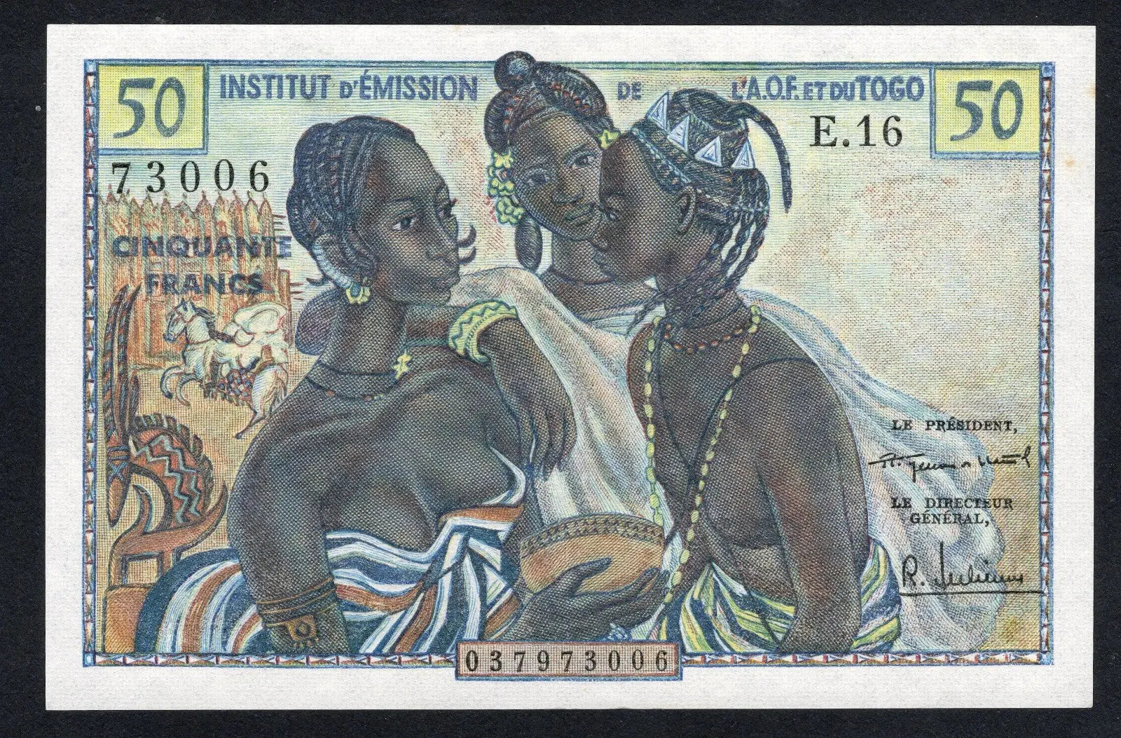 front of French West Africa / Togo 50 Francs 1956 