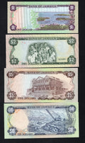 back of JAMAICA 1 2 5 $10 1977 STAR MATCHING  SERIAL NUMBER  007159 RARE/c2