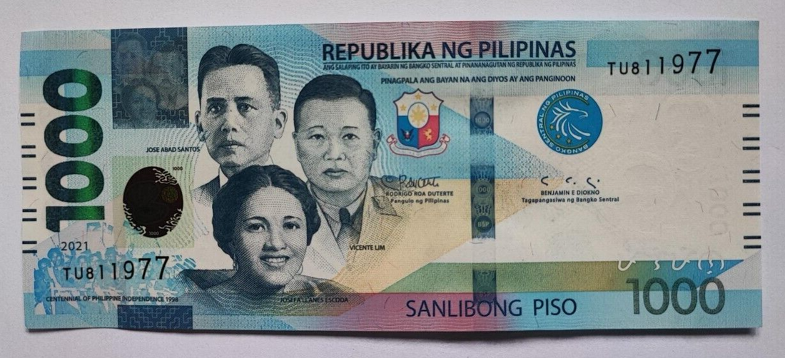 Philippines 1000 Pesos 2019 P-New AUNC - worldbanknote