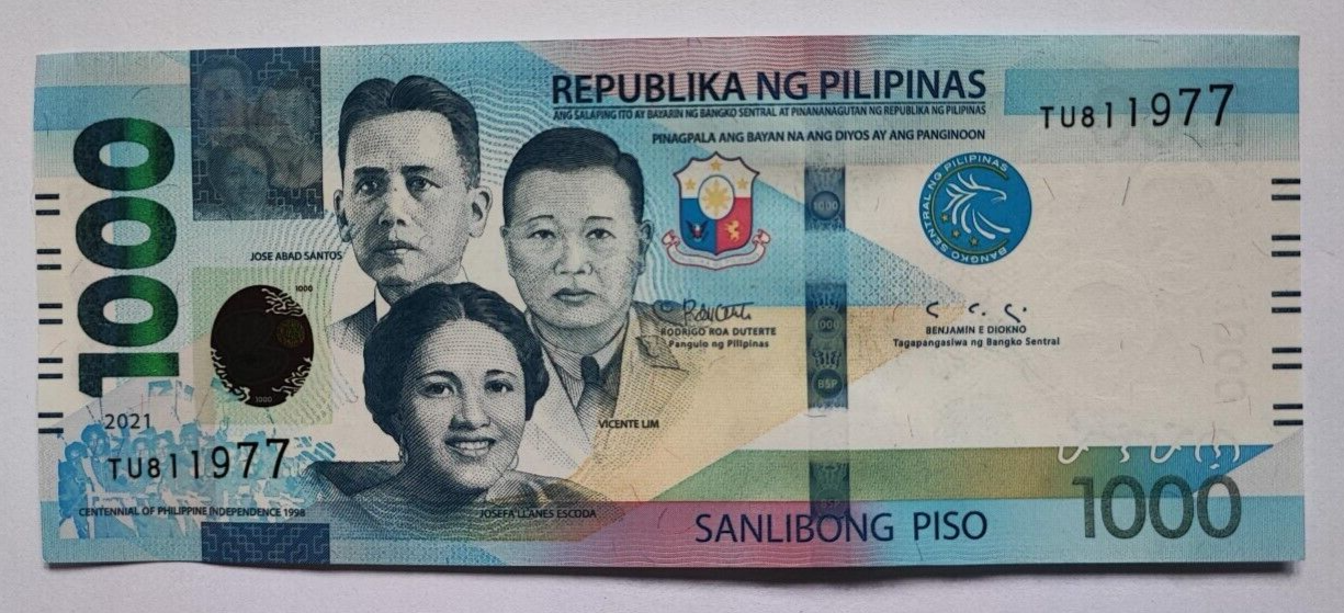 Philippines 1000 Pesos 2019 P-New AUNC - worldbanknote