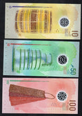 SET Maldives, 5-10-100 Rufiyaa, 2015-2017, Polymer UNC/c2 - worldbanknote