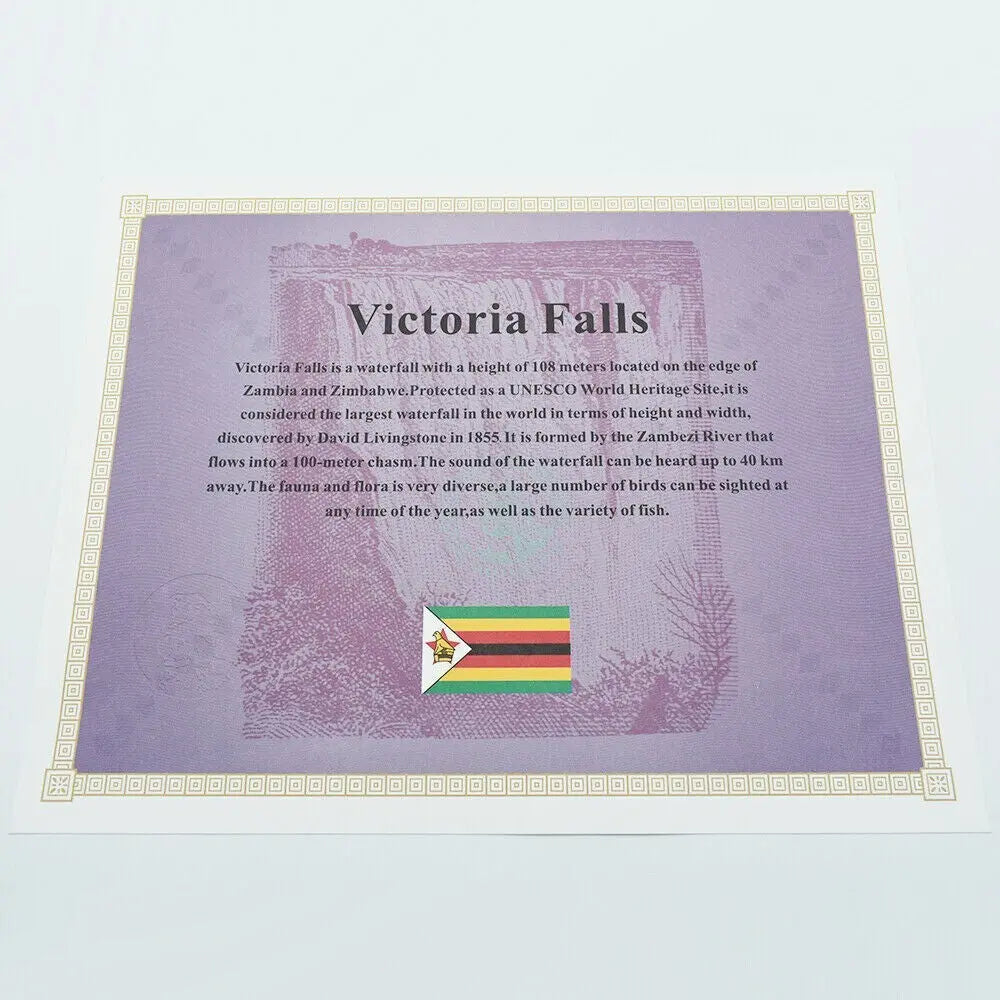 Zimbabwe Nonillon Containers Scroll Banknote 54 Zero Paper Money With UV