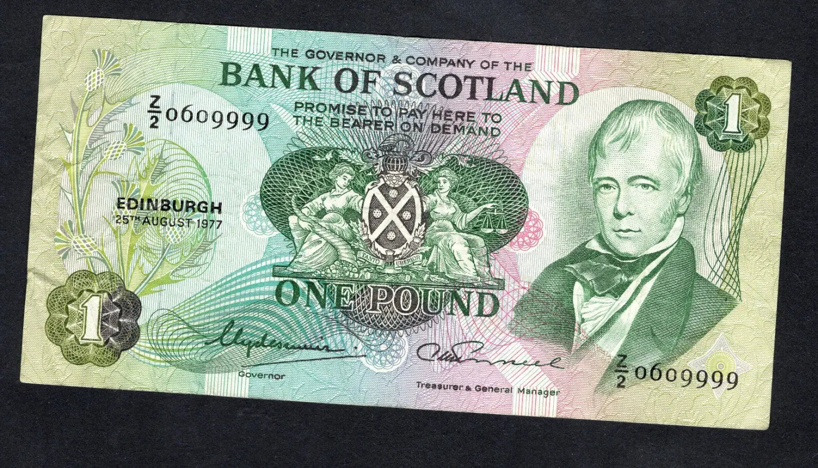 BANK OF SCOTLAND £1  Banknotes 1970/88 choose Year & Prefix See Menu/REF D6