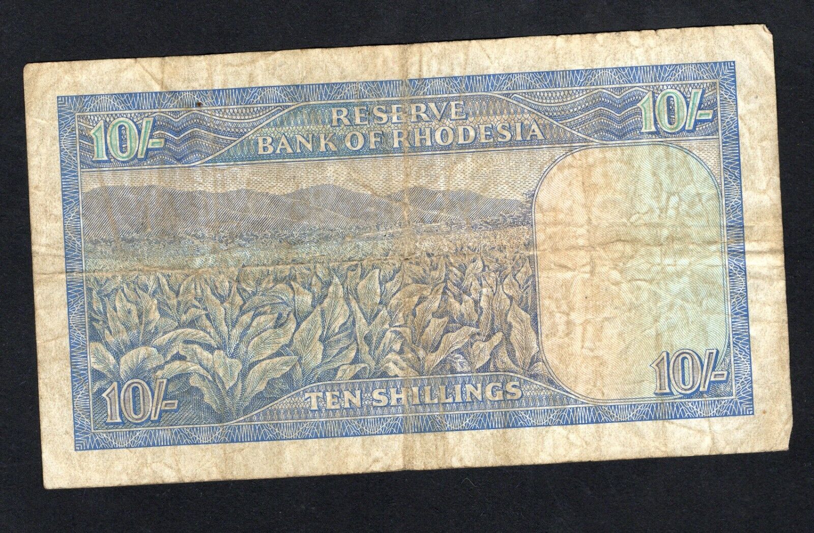 RESERVE BANK OF RHODESIA 10 SHILLING Well Used/ref d11