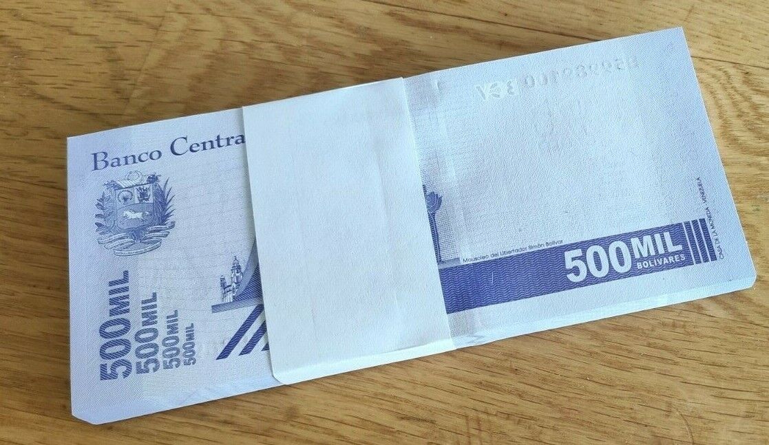 100xVENEZUELA 500,000 Bolivares note UNC - worldbanknote