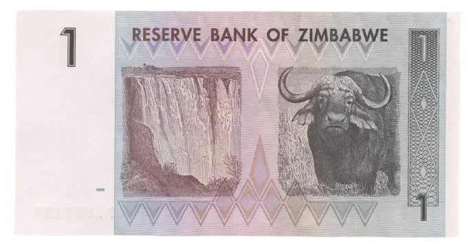 A Set Of 2 Pcs: Zimbabwe 10 Trillion And OneDollar banknotes. Genuine, UNC AA