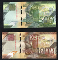 KENYA  set of 5 notes: 50,100,200, 500, 1000  SHILLINGS 2019/2024 UNC