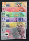 SET Maldives, 5-10-20-50-100-500 ufiyaa, 2015-2017, Polymer UNC/c2