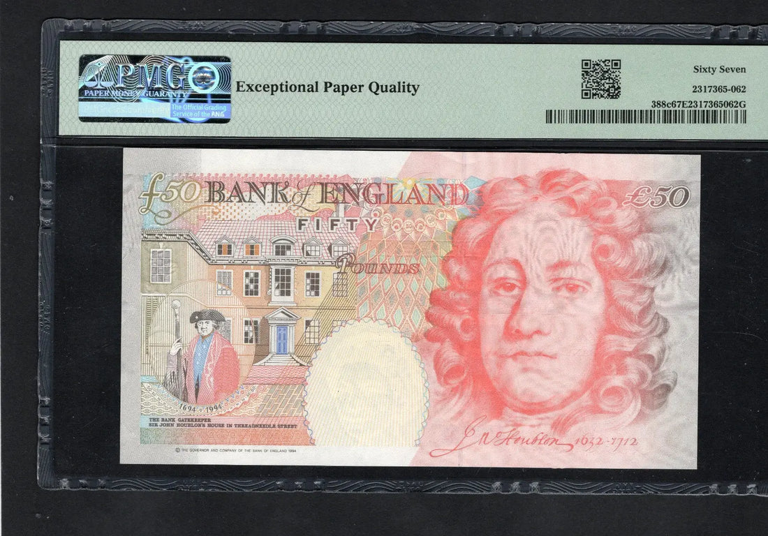 FRONT OF BANK OF ENGLAND £50 P-388C 1994 UNC EPQ 67