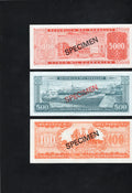 PARAGUAY 1979 SPECIMEN SET of 5 BANKNOTES /d10