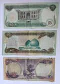 3 large size Iraqi Dinar(25,25, 10)  in very fine condition ( see description)