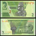 Zimbabwe complete set ($2 to $100) 2019-2020 P-NEW UNC