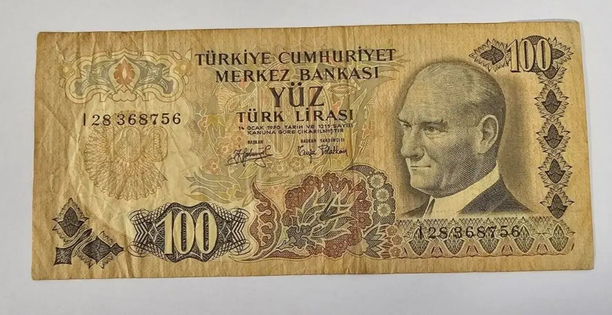 Turkey, 100 Lira, L. 1970 (1979) Very Fine/ref d2