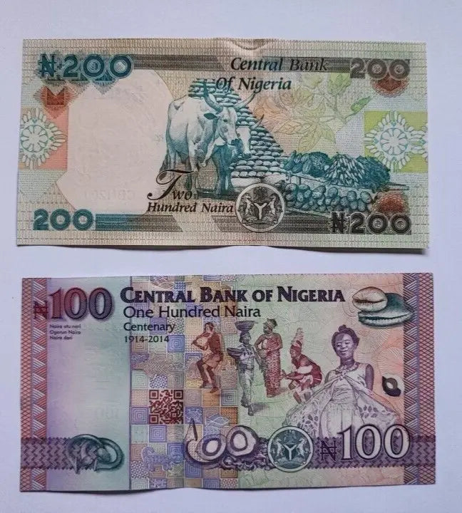 NIGERIA NEW 100 200 500 1000Naira  UNCIRCULATED  BANKNOTES 2014/2022