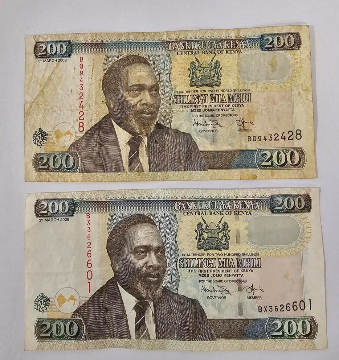 KENYA 200 SHILLINGS 2008 Used /ref d1