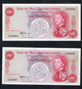 Isle of Man 50p 10 Shillings Banknote unc choose serial number/ref d5 - worldbanknote