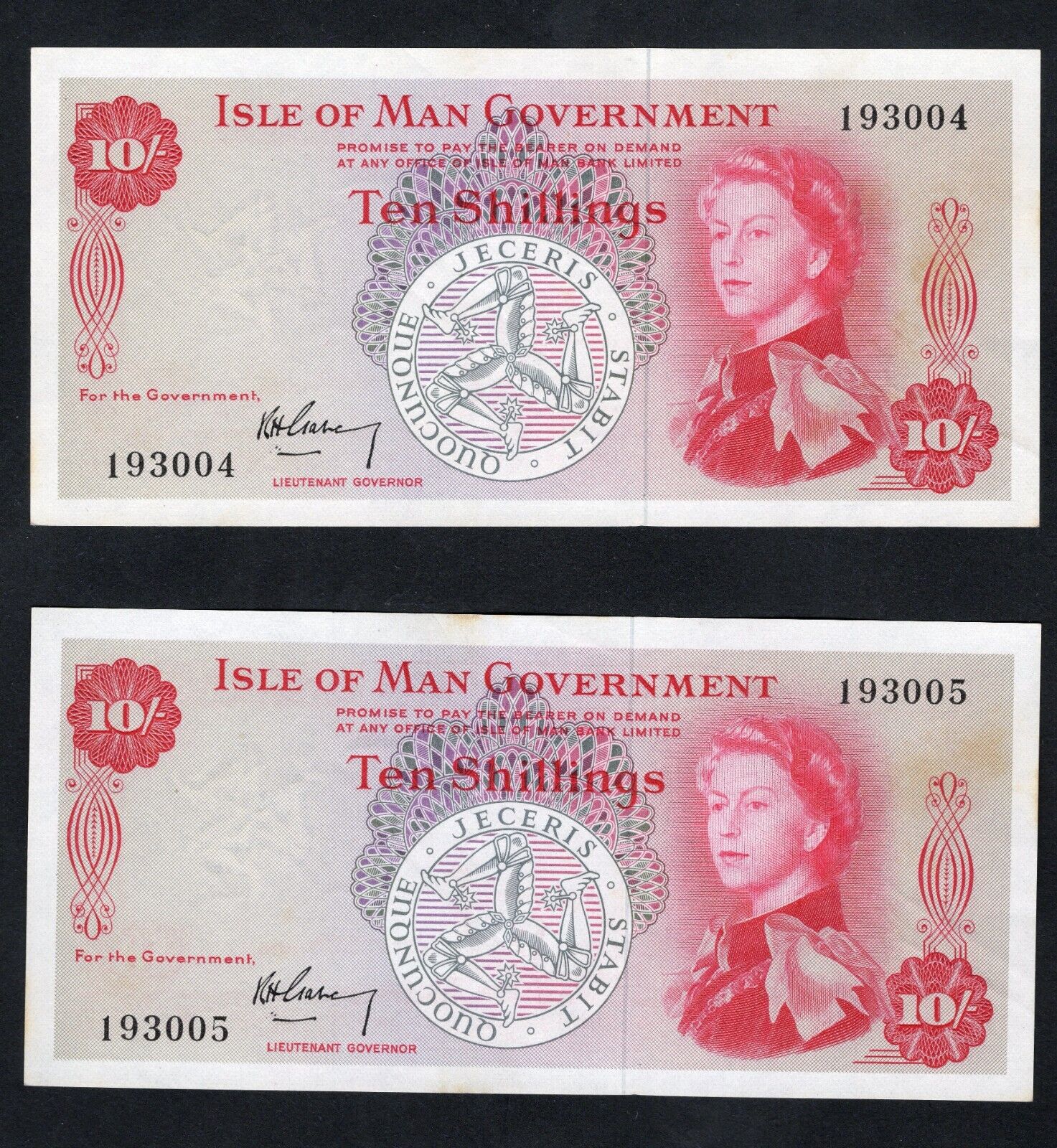 Isle of Man 50p 10 Shillings Banknote unc choose serial number/ref d5 - worldbanknote