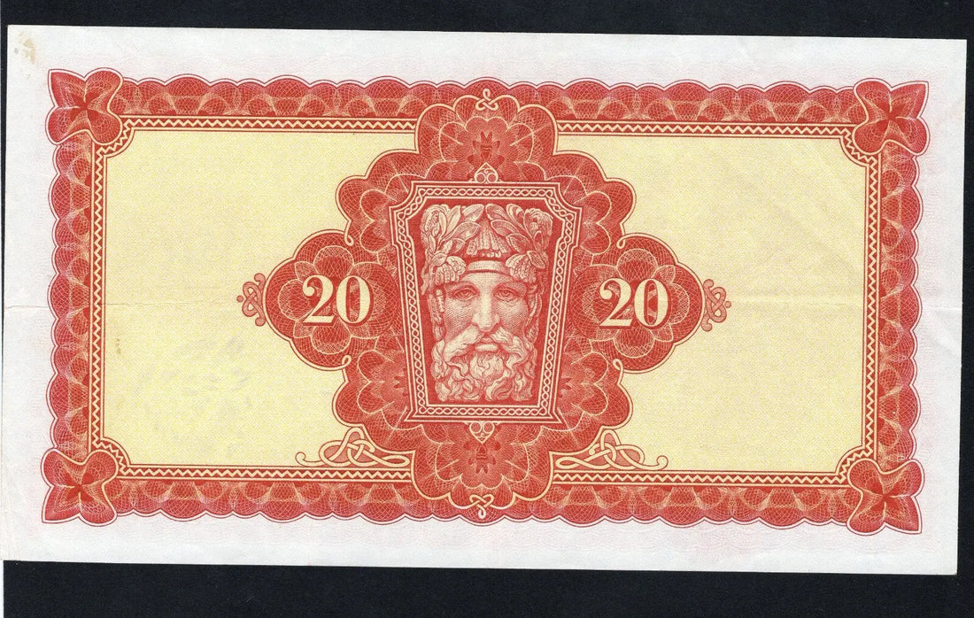 front of Central Bank of Ireland, 20 Pounds 1976 VF/XF/V11